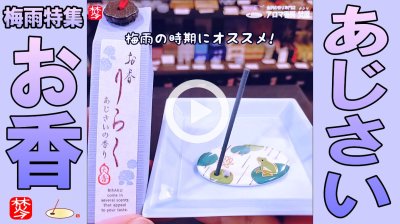 ★Youtube登録★【あじさいのお香･梅雨特集3】りらくお香｢あじさい｣