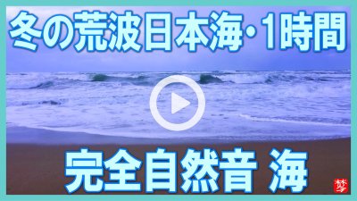 ★Youtube登録★【完全自然音60分･冬の日本海】