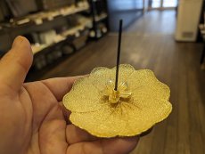 画像4: 花びら香立香皿セット(金属) (4)