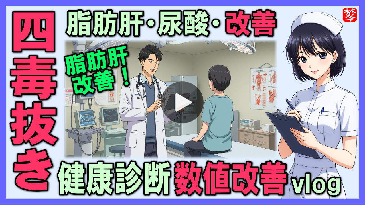 【数値改善・四毒抜き&お米ダイエット】健康診断の脂肪肝・尿酸の数値改善!実体験Vlog