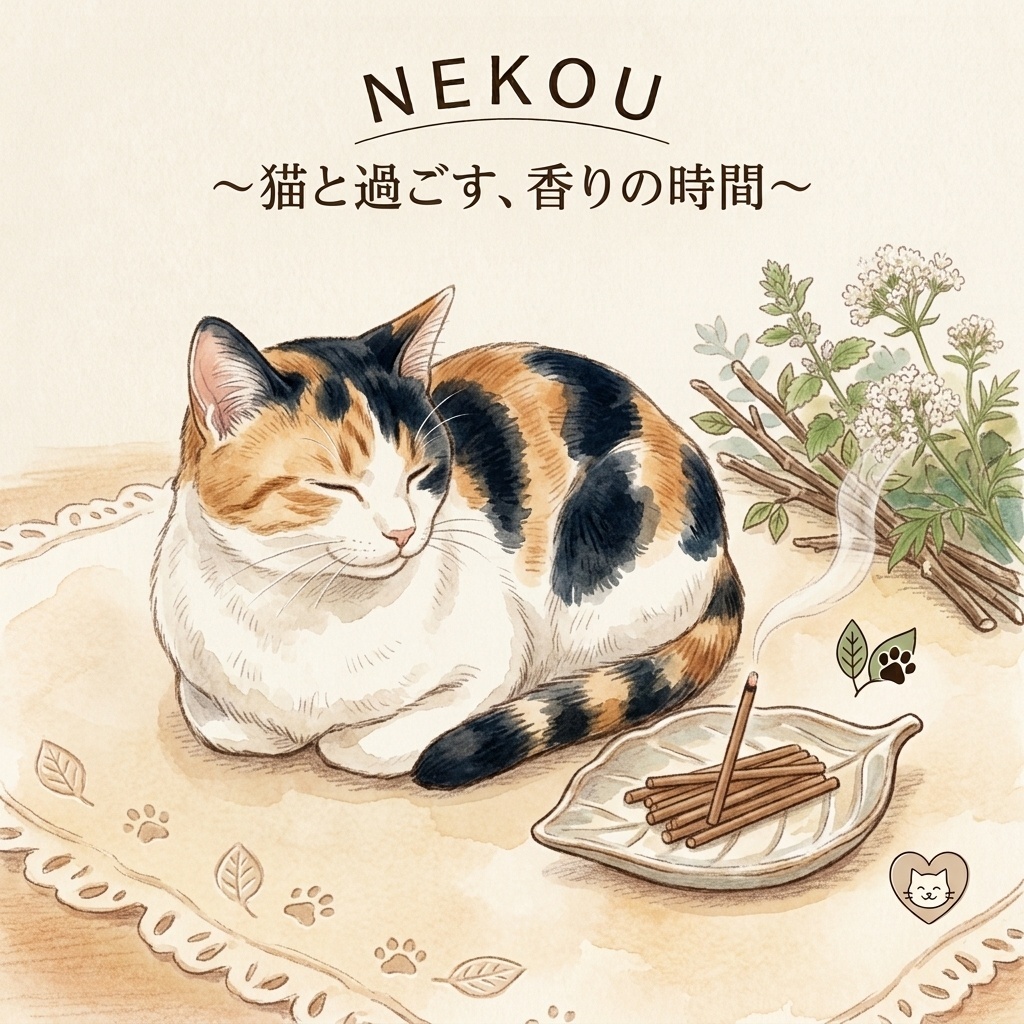 【猫用のお香】NEKOU｜猫香の紹介と実演