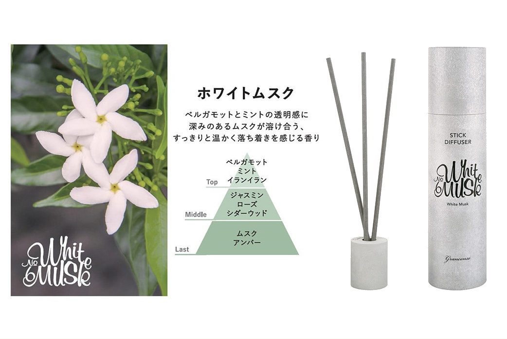 グランセンス スティックディフューザー ホワイトムスク