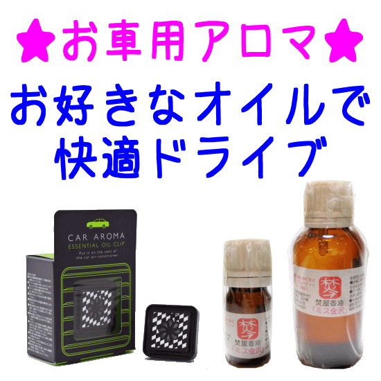 カーアロマ　クリップ　ブラック　シルバー