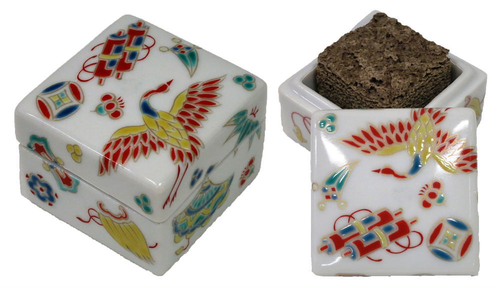 伝統工芸九谷焼 G-CUBE 香箱 宝尽くし
