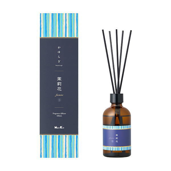 茉莉花-日本香堂のアロマディフューザー、リードディフューザー かゆらぎシリーズ