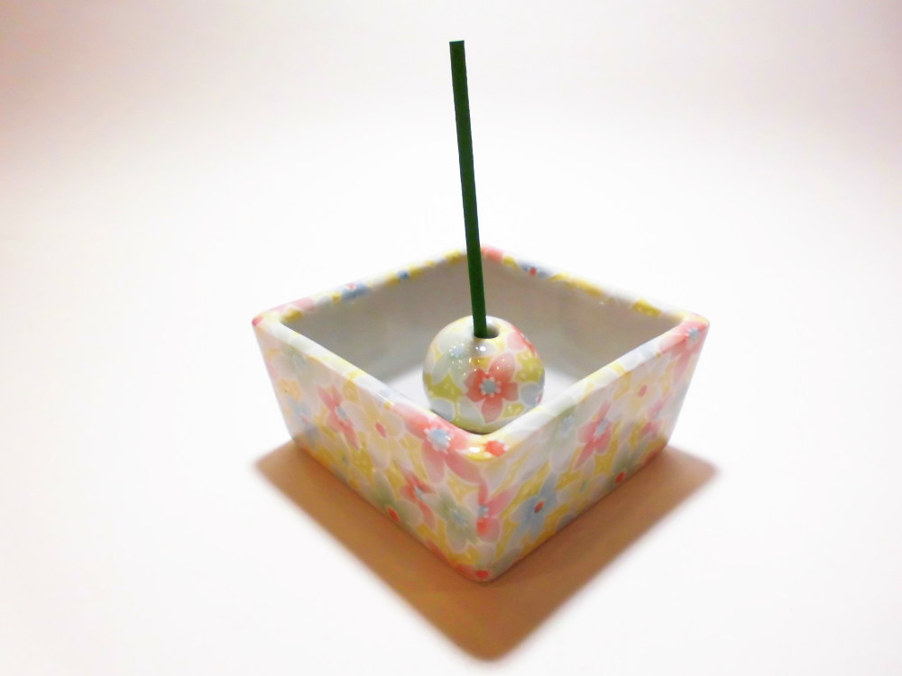 伝統工芸 美濃焼 香彩器角型-都わすれ