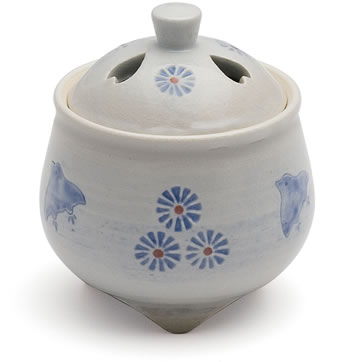 京焼 花千鳥香炉